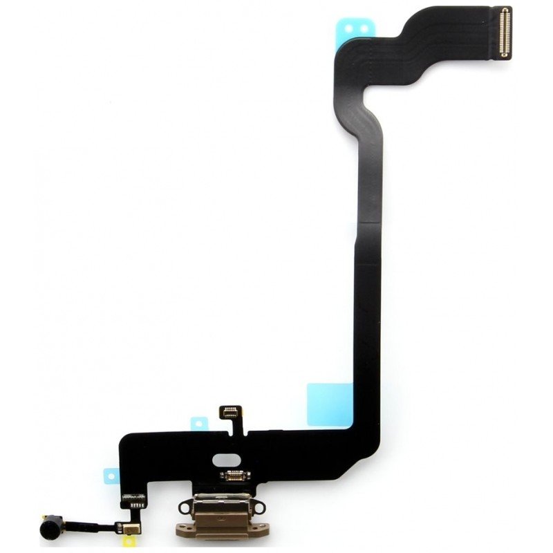 Καλωδιοταινία Φόρτισης & Υποδοχή Ακουστικού Καφέ iPhone XS Charging Port Dock Connector Brown iXS