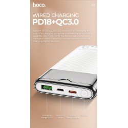 Power Bank Wireless 10000mAh 5V 3A 18W PD+QC3.0 Type C & Micro Usb White Μπαταρία-Φορτιστής Κινητών Συσκευών Hoco J63 Velocity Power Bank Wireless 10000mAh 5V 3A 18W PD+QC3.0 Type C & Micro Usb White Μπαταρία-Φορτιστής Κινητών Συσκευών Hoco J63 Velocity