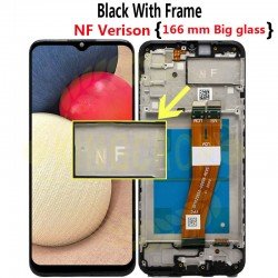 Οθόνη Samsung Galaxy A02s LCD & Touch & Frame Black A025F Small Glass
