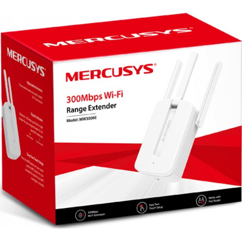 Mercusys MW300RE V4.0 AC 300Mbps Universal WiFi Range Extender-Access Point Ασύρματος Αναμεταδότης Δικτύου Mercusys MW300RE V4.0 AC 300Mbps Universal WiFi Range Extender-Access Point Ασύρματος Αναμεταδότης Δικτύου