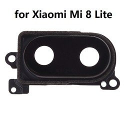 Γυαλί Πίσω Κάμερας Xiaomi Mi 8 Lite Back Camera Lens Black Γυαλί Πίσω Κάμερας Xiaomi Mi 8 Lite Back Camera Lens Black
