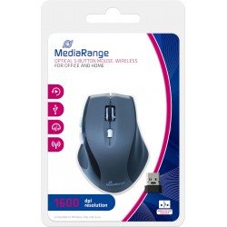 Mouse Wireless 2.4G Optical USB Black/Grey 1600dpi MediaRange MROS203 Ποντίκι Οπτικό Ασύρματο Mouse Wireless 2.4G Optical USB Black/Grey 1600dpi MediaRange MROS203 Ποντίκι Οπτικό Ασύρματο