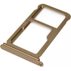 Βάση Κάρτας Διπλή Χρυσή Huawei P10/P10 Plus Sim Tray Gold