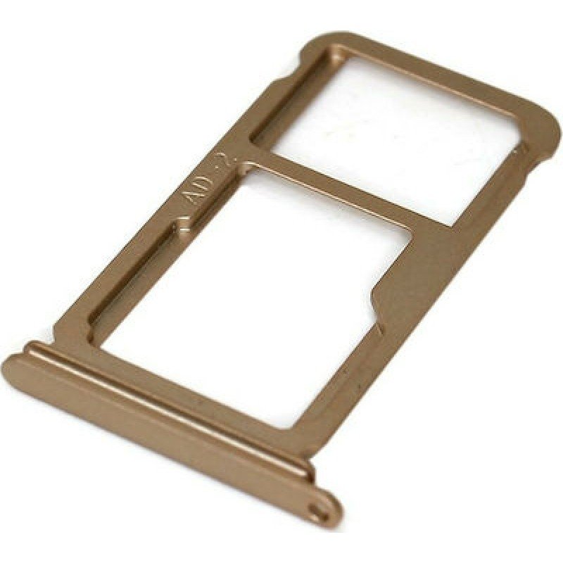 Βάση Κάρτας Διπλή Χρυσή Huawei P10/P10 Plus Sim Tray Gold