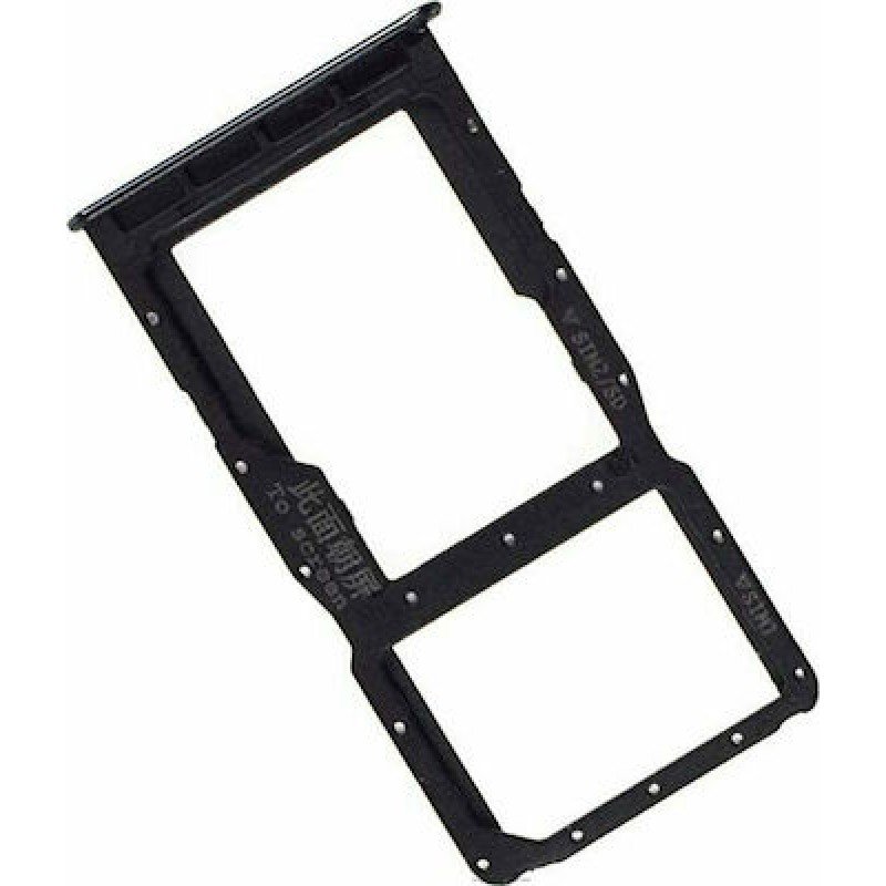 Βάση Κάρτας Διπλή Μαύρη Huawei P30 Lite/Nova 4e Sim Tray Black