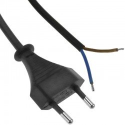 Charge Power Cable 1.8m 2pin Black 2 X 0.75mm A-03 Καλώδιο Ρεύματος Διπολικό Μαύρο Charge Power Cable 1.8m 2pin Black 2 X 0.75mm A-03 Καλώδιο Ρεύματος Διπολικό Μαύρο