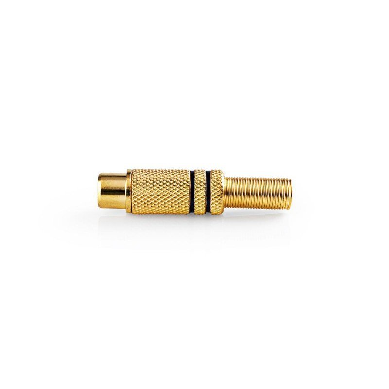 Adaptor RCA Gold Male Black Τελικό Βύσμα Καλωδίου Επίχρυσο Θηλυκό AP52021-S