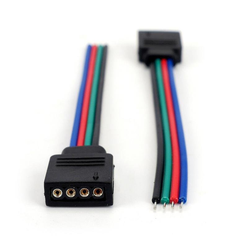 LED 3528/5050 Connector RGB Cable Female Καλώδιο Σύνδεσης LED 0.2m 5.3.38