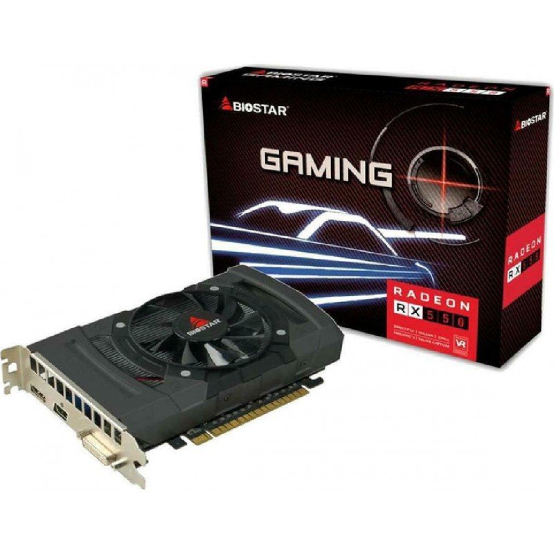 Biostar Vga Radeon RX550 4GB GDDR5 Gaming HDMI-DP-DVI-D Κάρτα Γραφικών Biostar Vga Radeon RX550 4GB GDDR5 Gaming HDMI-DP-DVI-D Κάρτα Γραφικών