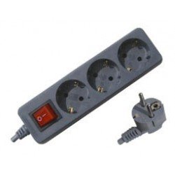 Πολύμπριζο 3 Θέσεων Μαύρο Schuko Power Switch 3 Ports 16A 1.5m Black-Gray KF-03KA Πολύμπριζο 3 Θέσεων Μαύρο Schuko Power Switch 3 Ports 16A 1.5m Black-Gray KF-03KA