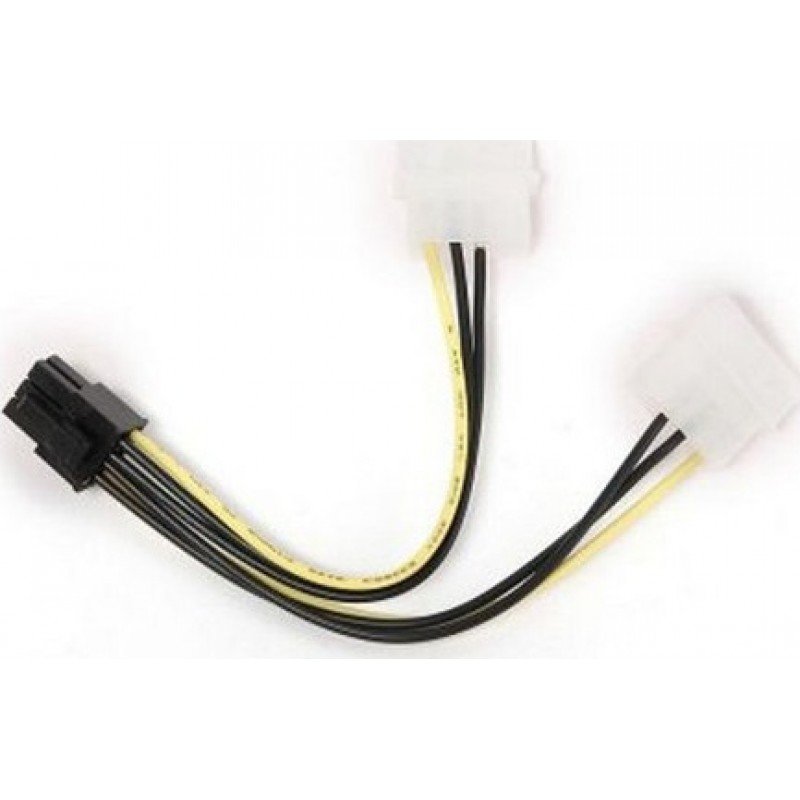 Internal Power Cable Splitter 2 X Molex To 6pin PCI-E 0.15m Cablexpert GM-PSU6 Διακλαδωτής