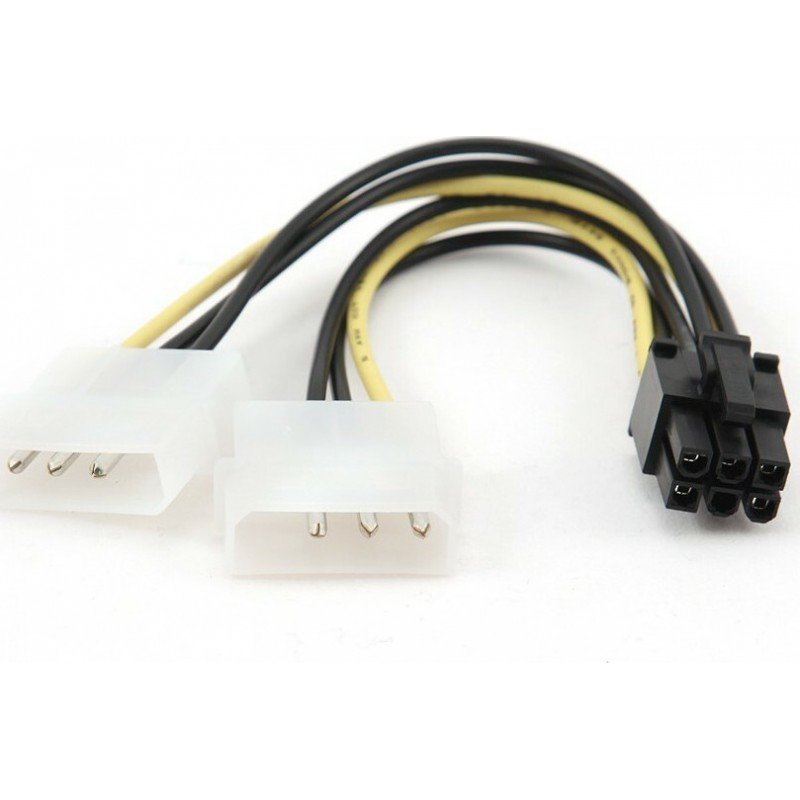 Internal Power Cable Splitter 2 X Molex To 6pin PCI-E 0.15m Cablexpert GM-PSU6 Διακλαδωτής
