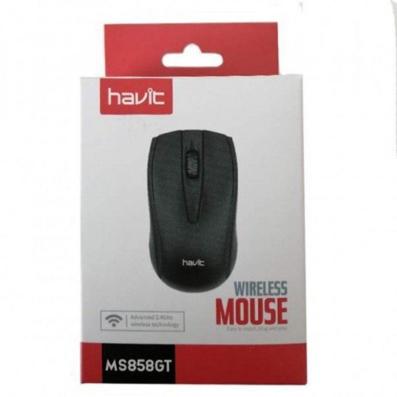 Mouse Wireless 2.4G Optical Usb Black-Red 1600dpi Ποντίκι Οπτικό Ασύρματο Μαύρο-Κόκκινο Havit HV-MS858GT-RD