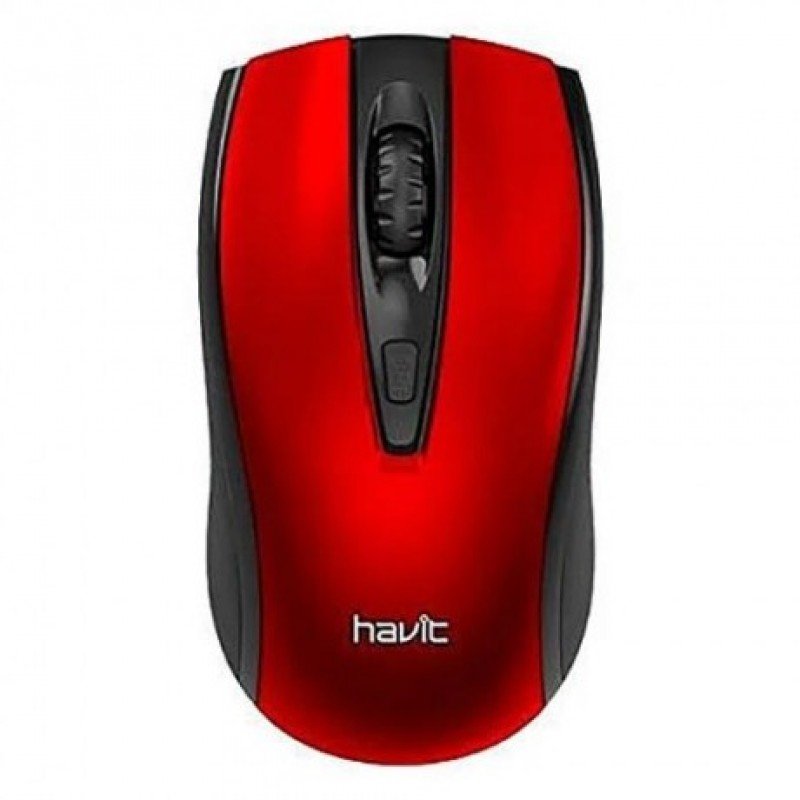 Mouse Wireless 2.4G Optical Usb Black-Red 1600dpi Ποντίκι Οπτικό Ασύρματο Μαύρο-Κόκκινο Havit HV-MS858GT-RD