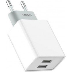 Φορτιστής Πρίζας Power Charger AC 2 X USB 5V 2.4A White XO-L65EU