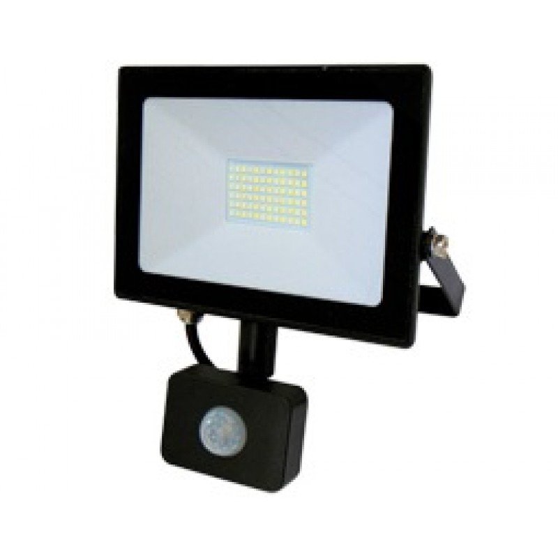 Led 50W 4000lm 6500K Day Light Flood With Sensor Προβολέας QY-2604