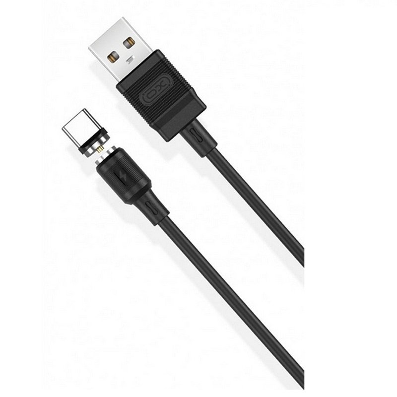Magnetic Charging Cable USB A 2.0 Male Type C Black 1m XO-NB187 Magnetic Charging Cable USB A 2.0 Male Type C Black 1m XO-NB187