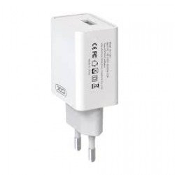 Φορτιστής Κινητών Quick Charger 2.4A Power Adaptor USB A & Cable Type C 1m White XO-L93