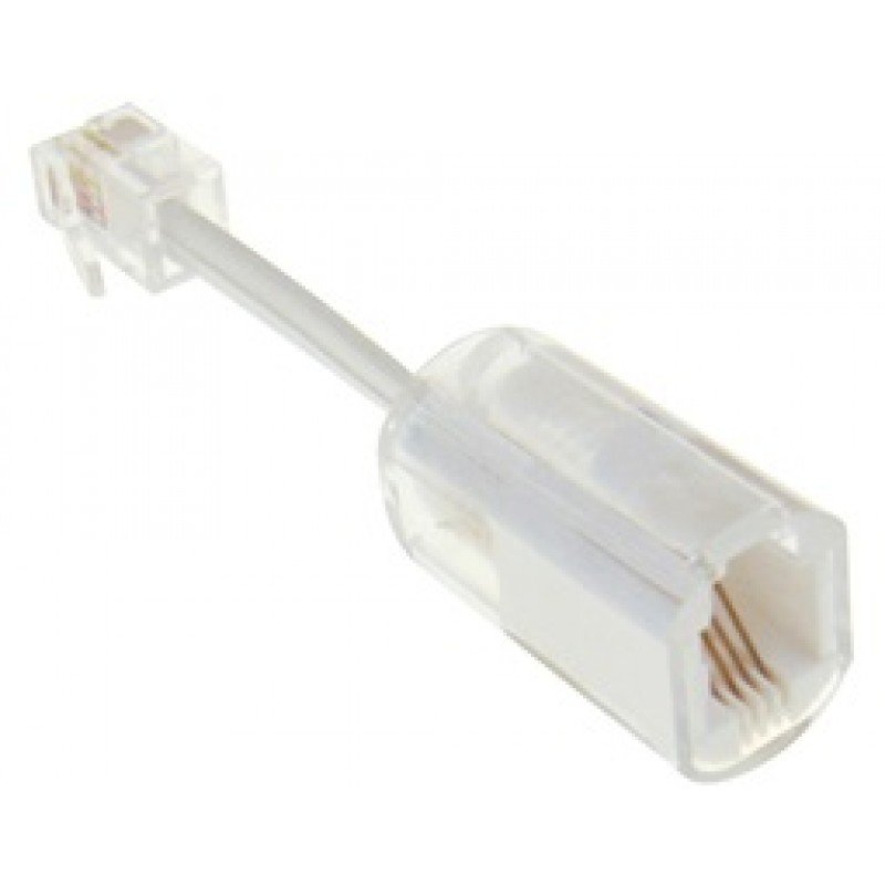 Καλώδιο Τηλεφώνου RJ11 & Περιστρφόμενη Βάση Λευκό Telephone Cable 0.05m White 6P4C T209-44