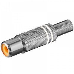 RCA Female Metallic Τελικό Βύσμα Καλωδίου Μεταλλικό Θηλυκό 52001W