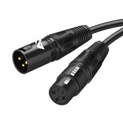XLR 3pin Canon Male Gold To Female Cable 2m Καλώδιο Ήχου XLR 3pin Canon Male Gold To Female Cable 2m Καλώδιο Ήχου