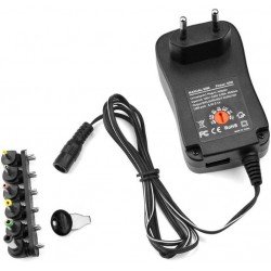 Power Adaptor 3-12V 2.5A DC 30W Universal Switching 6 Tips & USB 2.1A Τροφοδοτικό