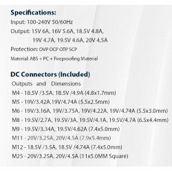 Power Charger Universal AC-DC Notebook 90W & 10 Tips Black Τροφοδοτικό Φορητού