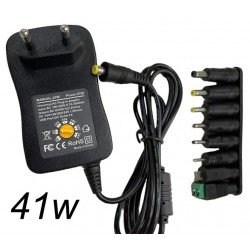 Power Adaptor 6-24V 2A DC 41W Universal Switching 8 Tips & USB 2.1A Τροφοδοτικό