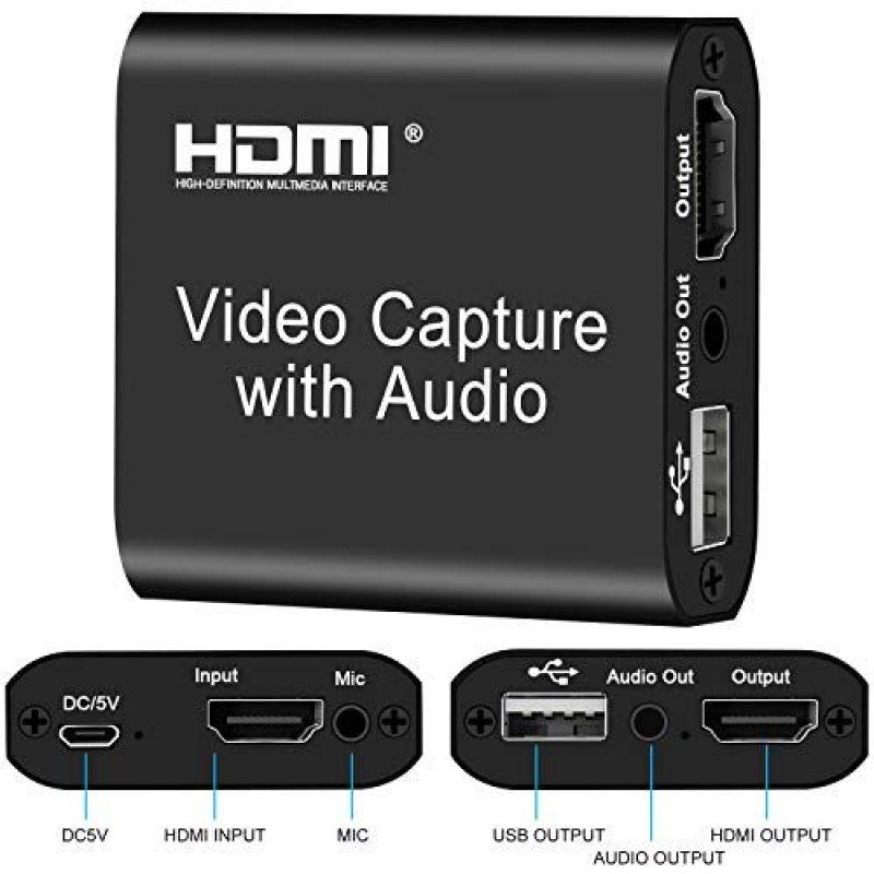 Video Grabber Capture Card & Audio Hdmi To USB 3.0 & Loop Out Μετατροπέας Εικόνας