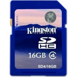16GB SD Card Class 4 Kingston SD4/16GB Κάρτα Μνήμης Used
