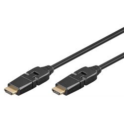 HDMI 2.0V Male To HDMI Male Cable Gold 1.5m 3D 4K 30Hz Goobay 61283 Καλώδιο Γωνιακό HDMI 2.0V Male To HDMI Male Cable Gold 1.5m 3D 4K 30Hz Goobay 61283 Καλώδιο Γωνιακό