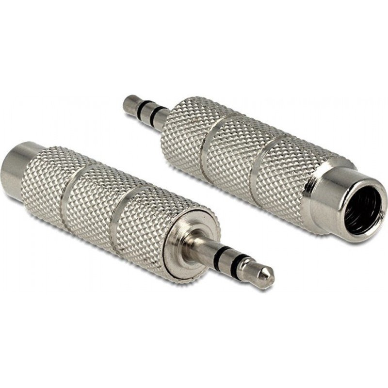 Adapter Jack 3.5 Stereo Male Metallic Plug To 6.3 Female Βύσμα Μεταλλικό Στερεοφωνικό Ήχου DELOCK 65548 Adapter Jack 3.5 Stereo Male Metallic Plug To 6.3 Female Βύσμα Μεταλλικό Στερεοφωνικό Ήχου DELOCK 65548