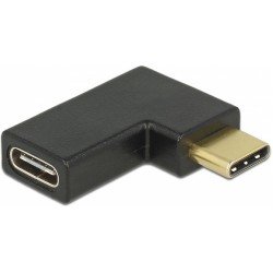 Adaptor Corner Gold Type C Female To Type-C Male 40Gbps Black Γωνιακός Αντάπτορας Delock 60245 Adaptor Corner Gold Type C Female To Type-C Male 40Gbps Black Γωνιακός Αντάπτορας Delock 60245