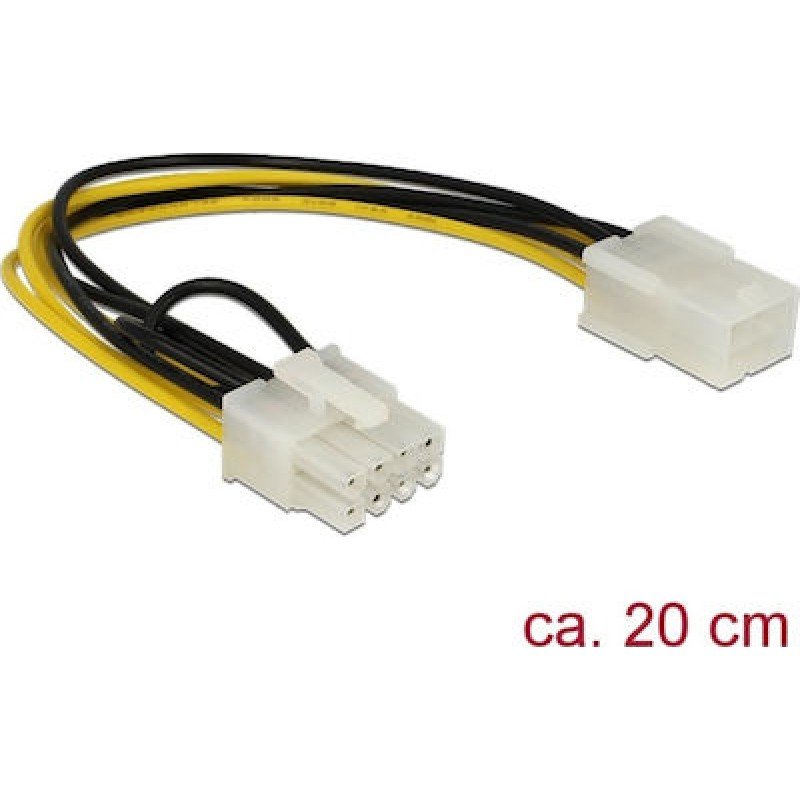 Power Cable Internal 20cm 6pin Female To 8pin Male PCI Express Delock 83775 Καλώδιο Τροφοδοσίας Power Cable Internal 20cm 6pin Female To 8pin Male PCI Express Delock 83775 Καλώδιο Τροφοδοσίας