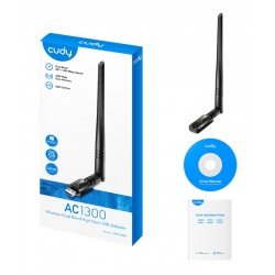 Wireless N USB Α 3.0 Adapter WiFi & 5dBi Antenna Dual Band AC1300 Mbps Cudy CD-WU1400 Ασύρματη Κάρτα δικτύου 