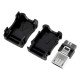 Micro USB Type B Male 5 Pin Plug Connector Plastic Cover