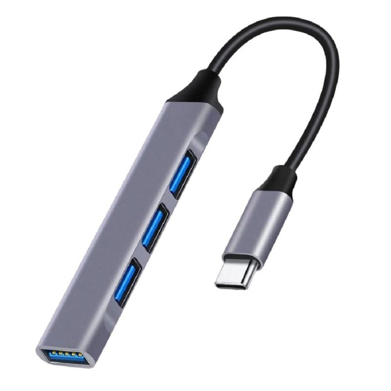 USB C 3.2 Hub Adaptor 4 X USB Port Gray Αντάπτορας Σύνδεσης Τεσσάρων Θέσεων Γκρι PT-1113 USB C 3.2 Hub Adaptor 4 X USB Port Gray Αντάπτορας Σύνδεσης Τεσσάρων Θέσεων Γκρι PT-1113