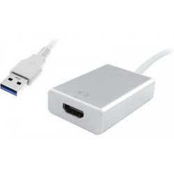 USB 3.0 Male To HDMI Female Converter 0.20m Silver-White Μετατροπέας PTH-022 USB 3.0 Male To HDMI Female Converter 0.20m Silver-White Μετατροπέας PTH-022