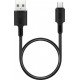 USB A 2.0 Cable Male To USB Micro B 21p Male 0.3m 2.4A Black Rockrose RRCS01MM