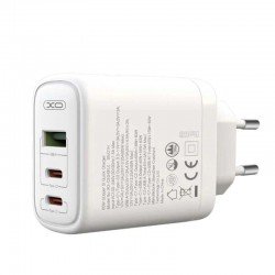 Φορτιστής Πρίζας Quick Power Charger Qualcomm PD+QC 2 x USB Type C 5V-12V 65W White XO-CE04 Φορτιστής Πρίζας Quick Power Charger Qualcomm PD+QC 2 x USB Type C 5V-12V 65W White XO-CE04