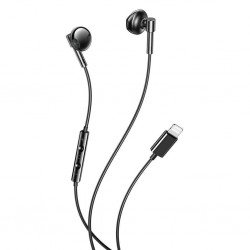 Earphones Stereo Lightning Handsfree Black Ακουστικά Ενσύρματα Μαύρα XO-EP61