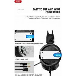 Headset Multimedia Gaming Wired XO-GE-02 Chat Black Ακουστικά & Μικρόφωνο Ενσύρματα Headset Multimedia Gaming Wired XO-GE-02 Chat Black Ακουστικά & Μικρόφωνο Ενσύρματα