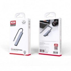 USB 3.0 Type C HUB 7 Port 2 X USB 3.0 & 2 X Type C & HDMI & Card Reader Silver 0.15m XO-HUB008 USB 3.0 Type C HUB 7 Port 2 X USB 3.0 & 2 X Type C & HDMI & Card Reader Silver 0.15m XO-HUB008