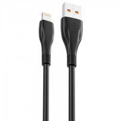  USB 2.0 Cable To Lightning 6A Super Fast Charge Black 1m Καλώδιο Σύνδεσης Μαύρο XO-NB185