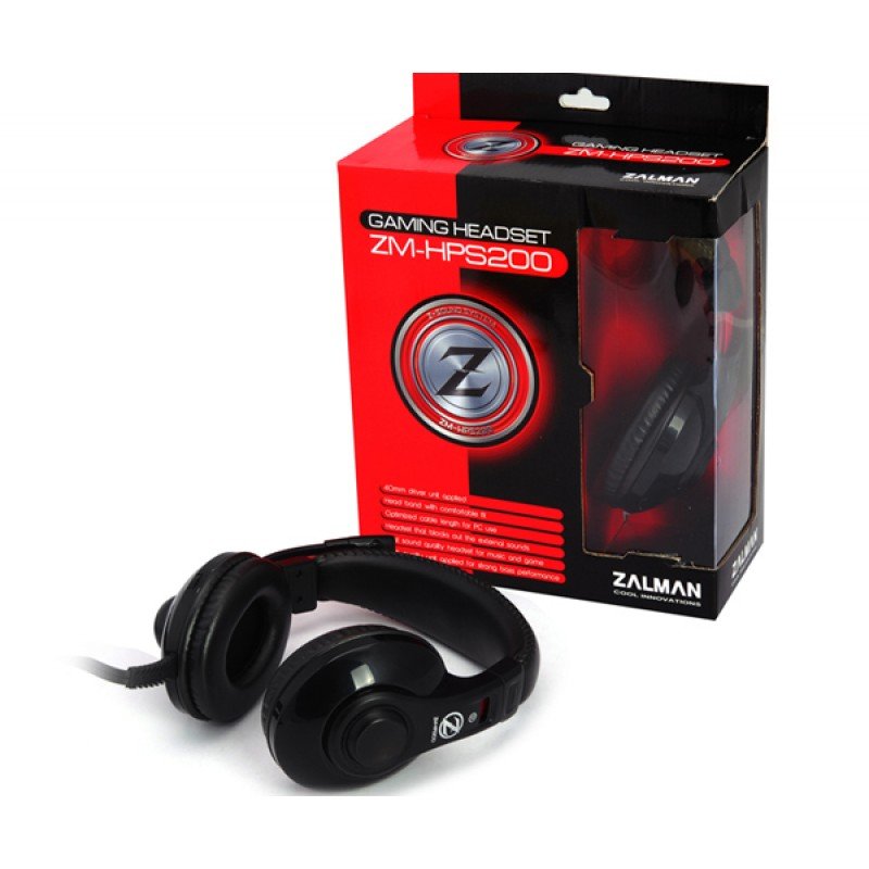 Zalman ZM-HPS200 Gaming Headset 3.5mm Black 40mm Ενσύρματα Ακουστικά Μαύρα Zalman ZM-HPS200 Gaming Headset 3.5mm Black 40mm Ενσύρματα Ακουστικά Μαύρα