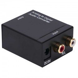 Μετατροπέας Αναλογικού Σε Ψηφιακό Ήχο - Digital Audio Converter Analogue Audio 2 X RCA &  Jack 3.5 - Toslink Optical Digital