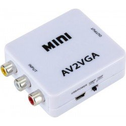 AV 3 X RCA Female Converter Adapter To VGA Μετατροπέας Σήματος 