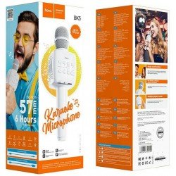 Karaoke Speaker Sound & Mic Bluetooth White Hoco BK5 Ηχείο & Μικρόφωνο Karaoke Speaker Sound & Mic Bluetooth White Hoco BK5 Ηχείο & Μικρόφωνο