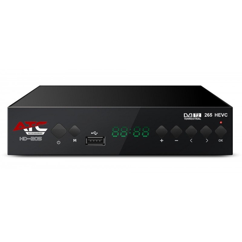 ATC DVB-T2 H.265 HEVC MPEG-4 Digital TV Receiver FHD 3D Decoder Επίγειος Ψηφιακός Δέκτης DVD HD-205 ATC DVB-T2 H.265 HEVC MPEG-4 Digital TV Receiver FHD 3D Decoder Επίγειος Ψηφιακός Δέκτης DVD HD-205