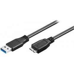 USB A 3.0 Cable Male To USB Micro B 21p Male 0.5m Black U142